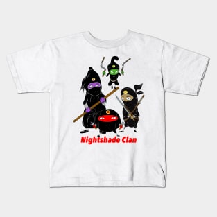 Nightshade Vegetable Ninja Clan Kids T-Shirt